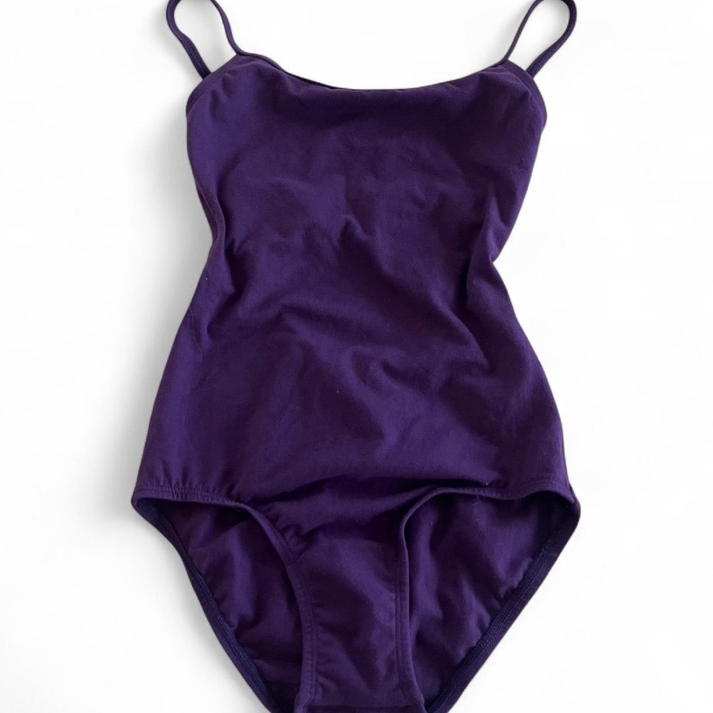 purple cross-back leotard/bodysuit 🌟